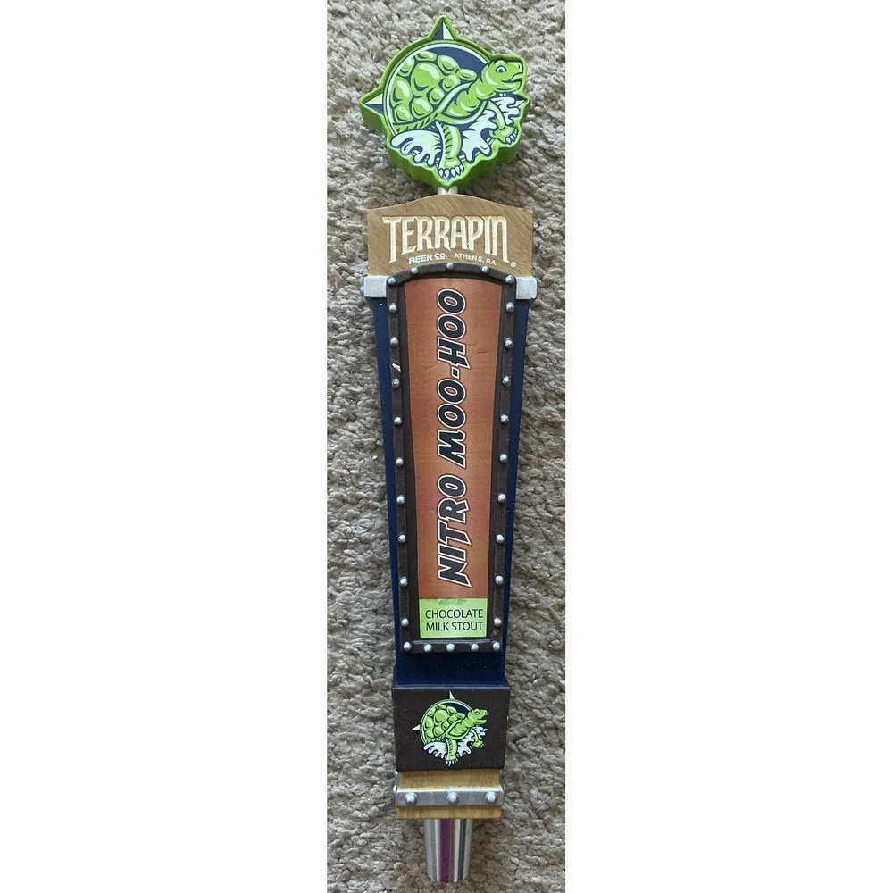 Terrapin Beer Company Nitro Moo-Hoo Stout Logo Beer Tap Handle 12.25